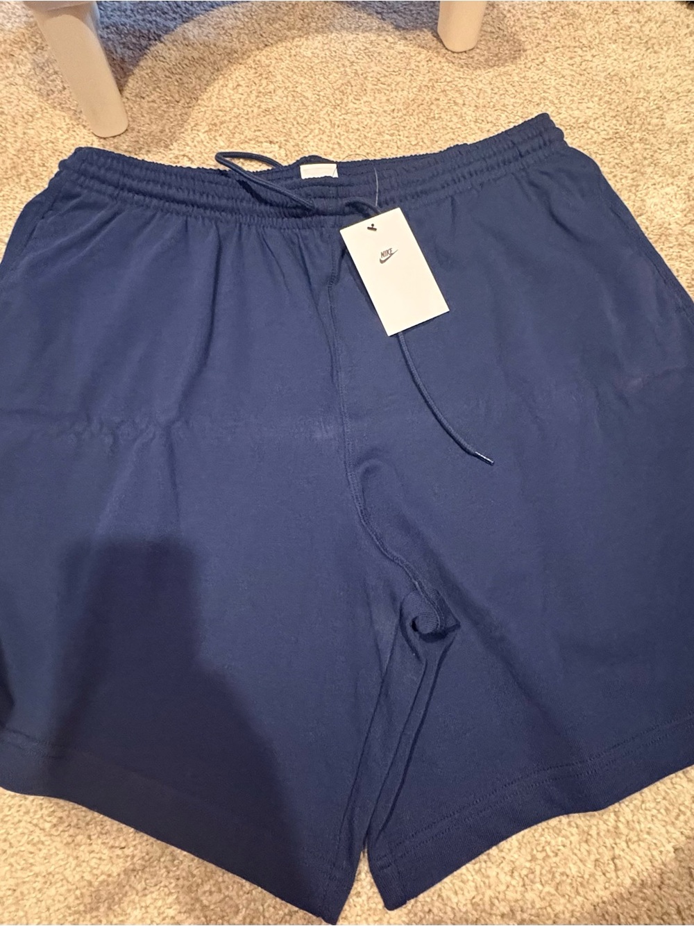 Nike Men’s Navy Athletic Knit Drawstring Shorts